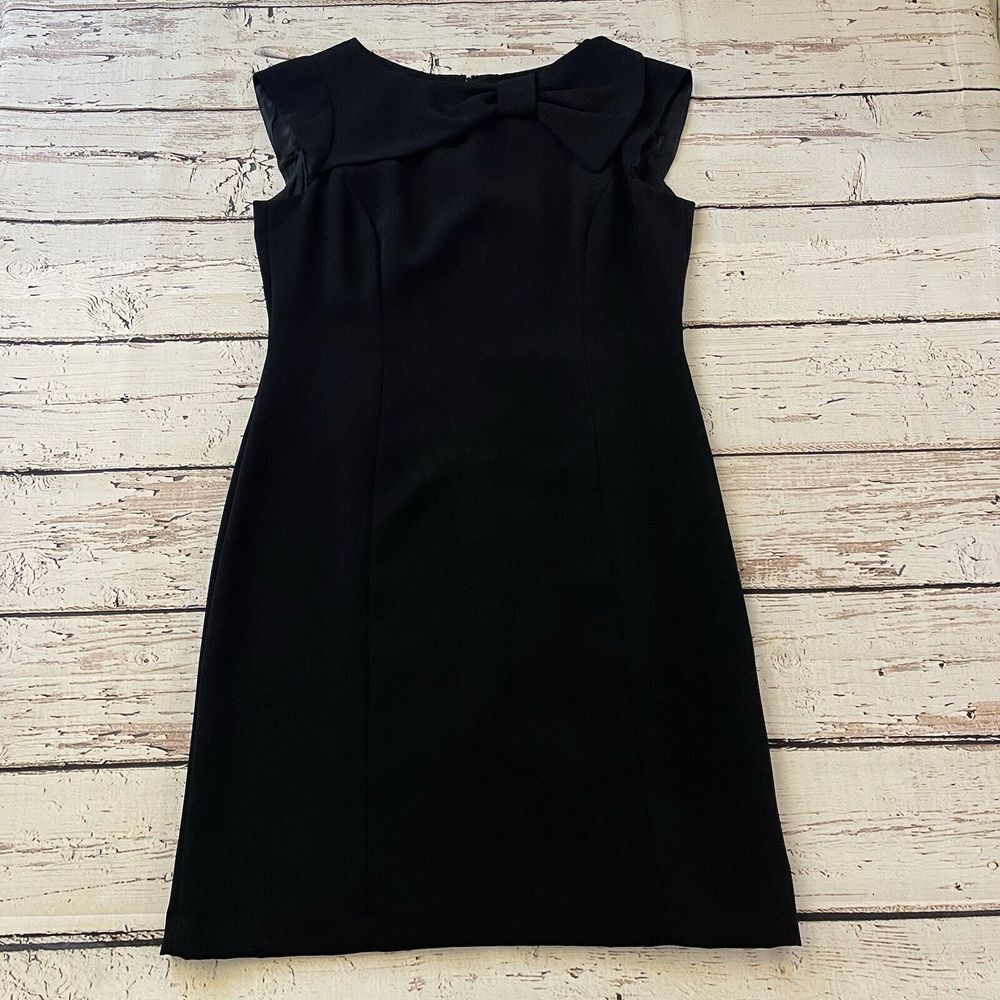 Tahari A. Levine Black Lined Stretch Womens Sleeveless Dress 14 Cocktail